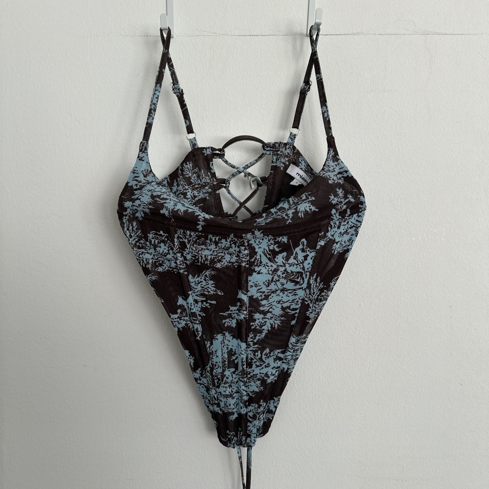 Miaou brown and blue Venus corset